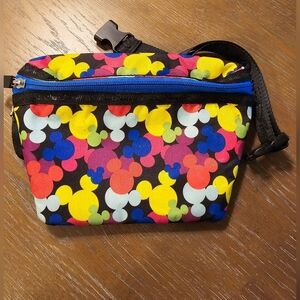 Disney Parks Mickey Mouse Fanny pack crossbody bag purse bright rainbow colors